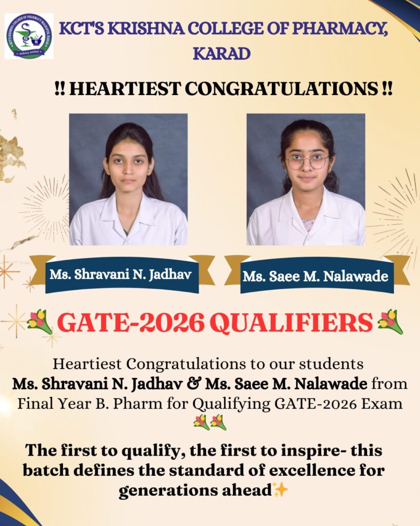 Congratulations to our GATE Qualifiers for their outstanding achievement and for bringing pride to our institution!